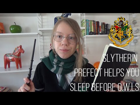 [ASMR] Hogwarts Prefect Helps You Sleep Before O.W.Ls - Roleplay (Soft Spoken, Slime, Fabric)