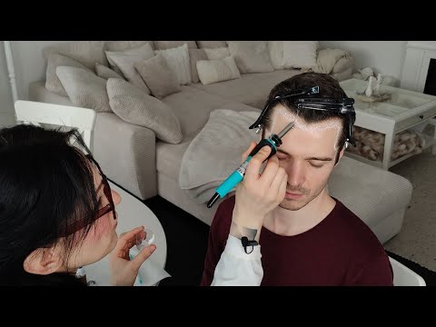 ASMR Filling The Hairline With A Special Tool *Hairline Treatment*
