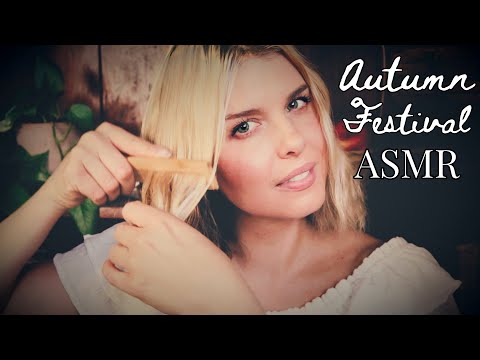 ASMR Soft Spoken Farmgirl Roleplay/Autumn Festival/Picking Berries, Brushing My Hair & Getting Ready