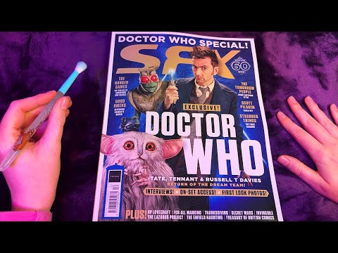 ASMR SFX Doctor Who Magazine Flip Through (Whispered, Tracing)