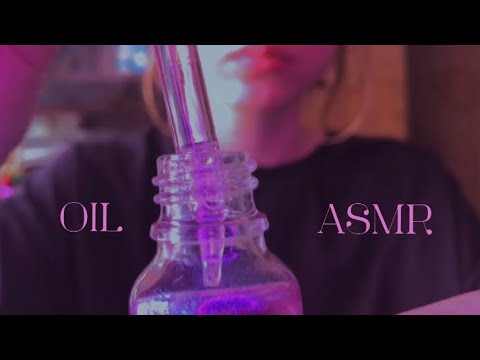 АСМР масло в стеклянной баночке (пипетка) 💜 ASMR oil in a glass jar (no talking relax) ✨