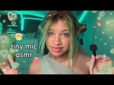 ASMR🍄 First Time w/ Tiny Mic!💚 Mouth Sounds, Mic triggers