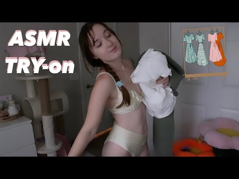 ASMR try-on (clothing scratching)