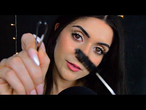 [ASMR] Doing Your Eyebrows W/ Personal Attention / Repeating "Pluck"