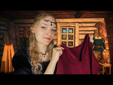 Buying Clothes for a Masquerade ⚔️ The Witcher ASMR (Fabric scratching, soft spoken)