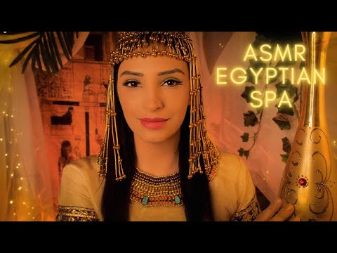 ASMR World Spa | Egyptian Spa 🌿 Bathing You, Skin Treatment, Makeup, Pampering Roleplay Soft Spoken