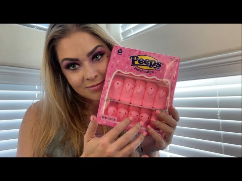 👀HOW MANY MORE PEEPS CAN I FIT IN MY MOUTH? 🐥 MUKBANG ASMR