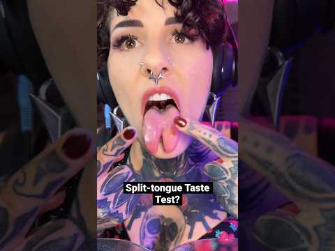 Taste Test Reaction w Split-tongue- #reactionvideo #reaction  #tastetest #bodymodification #bodymods