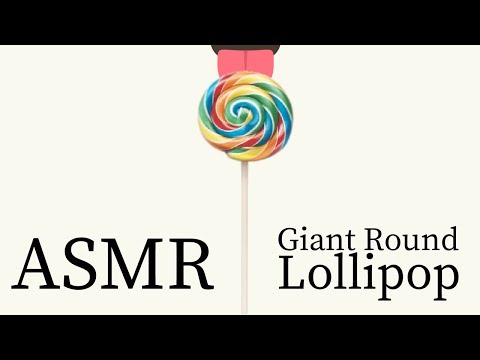 [ASMR] GIANT Round Lollipop ~ Licking & Sucking