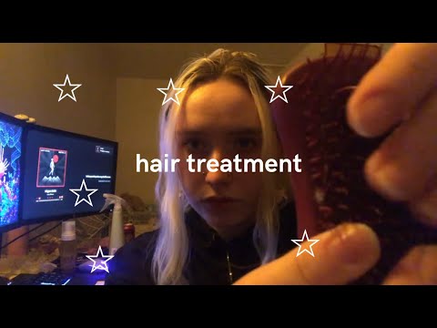 lofi asmr! [subtitled] hair treatment!