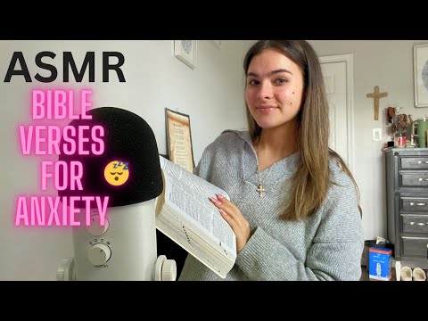 asmr bible verses for worrying & anxiety ✝️💗 (fluffy mic touching)