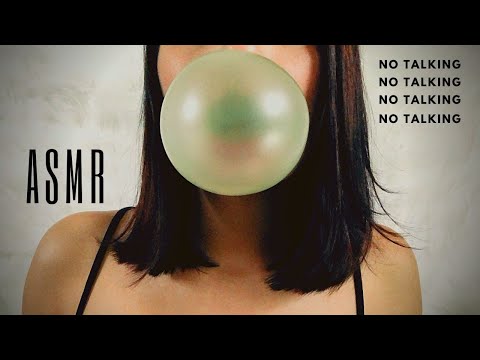 ASMR Gum Chewing | Blowing Bubbles (NO TALKING)