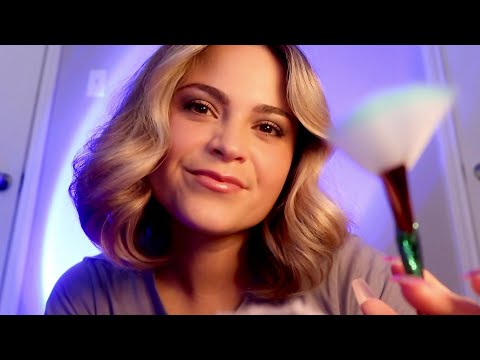 ASMR For People Who Have Trouble Sleeping |  Face Brushing, Scalp Massage, Positive Affirmations