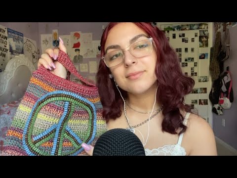 ASMR | what's in my bag! (tapping, scratching, rambles)