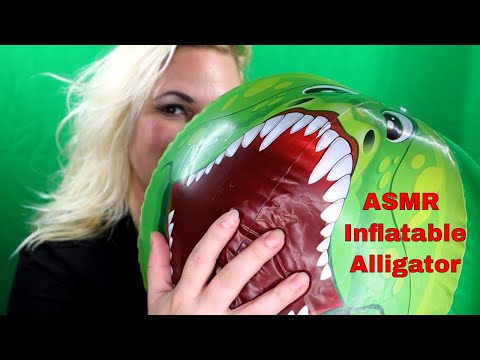 ASMR Inflatable beach ball alligator (Requested)