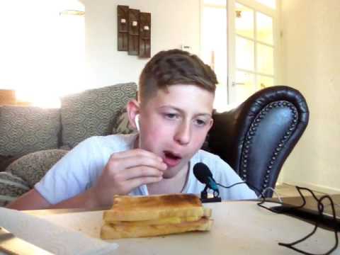 ASMR EATING: Grilled cheese TOAST