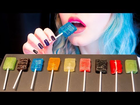 ASMR: Danish Colorful Candy Lollipop | Flavor Tasting ~ Relaxing Eating Sounds [V] 😻