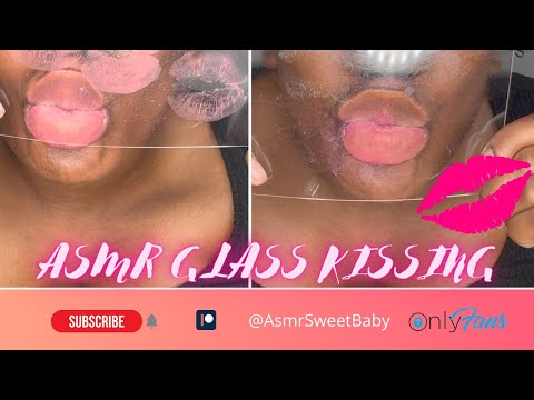 ASMR SPICY GLASS KISSES | EBONY ASMR | FULL VID ON PATREON & OF 💋 💦