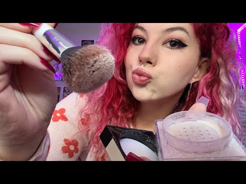 ASMR Fast & Aggressive Bestie Does Your Makeup 💄 (lots of mouth sounds)