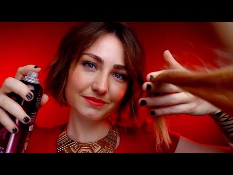 ASMR - Styling your hair for your date! (Flirty Stylist)