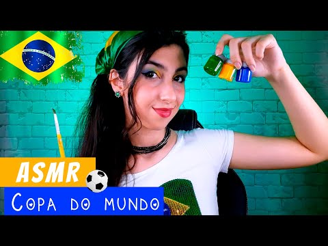 ASMR Arrumando você para o jogo do BRASIL | Roleplay Copa do Mundo