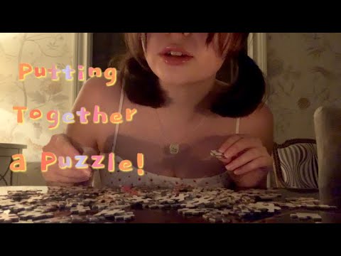 ASMR✨ - Putting Together a Puzzle (Tapping, Whispering)~*~