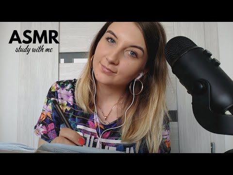 ASMR| INAUDIBLE WHISPERING AND GUM CHEWING (STUDYING)