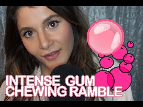 ASMR ⚠️  Intense Gum Chewing Whispered Ramble