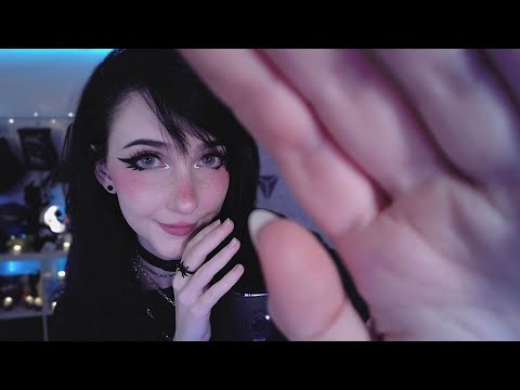 ASMR ☾ ready to sleep? let me help you 💤 eye covering, mic brushing, anxiety relief