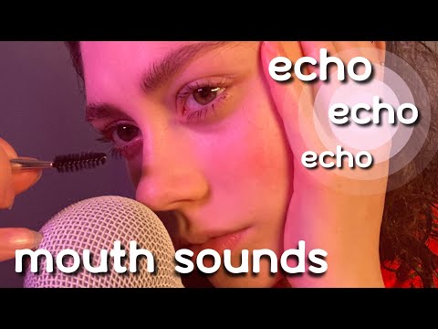 ASMR | CLOSE UP wet mouth sounds with REGULAR, ECHO/DELAY, and IN REVERSE (an experimental video)