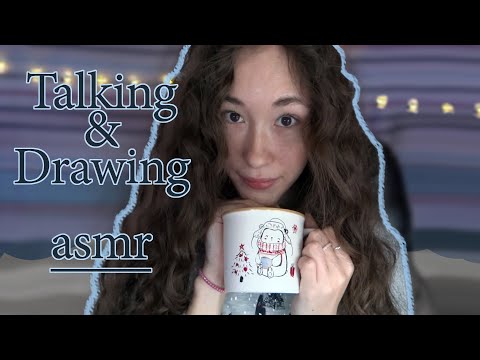 [en] ASMR Whispers & drawing | Talking and having fun