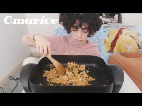 MUKBANG: Japanese Omelette Rice (オムライス)