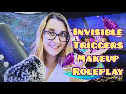 ASMR Invisible Tapping Makeup Roleplay with Mouth Sounds 🌻🍒No Props
