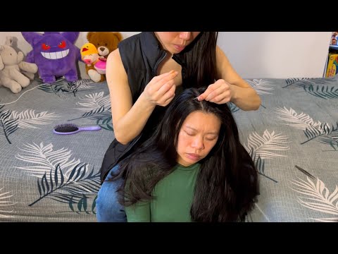 ASMR Scalp Check: WITNESS THE SATISFACTION OF PLUCKING OUR WHITIES on a Rainy Day! ☔️👩🏻‍🦳🤏