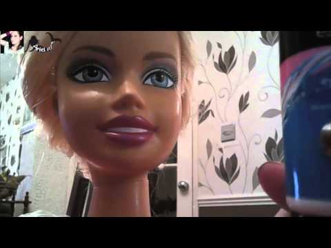 Tingly mannequin Barbie head make up / pamper /hairbrushing collab with Ariel Asmr