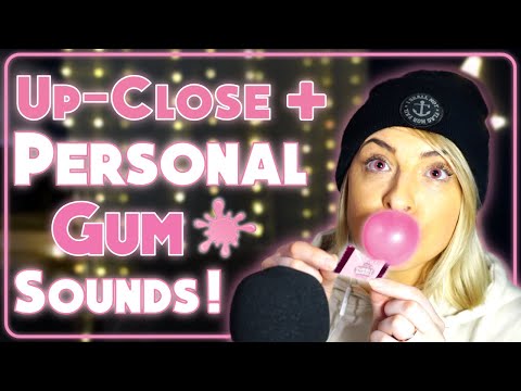 [ASMR] Gum Chewing | Bubble Gum | Up Close and Personal !! ✨