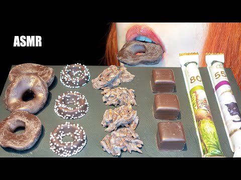 ASMR: SUGAR RINGS, APPLE RINGS, ALMOND ROCHERS, DOMINOES | Chocolate Candy 🍫 [No Talking|V]😻