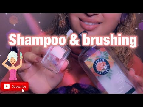 ASMR| Relaxing shampooing & hair brushing| Tingles for stress/sleep (no talking)