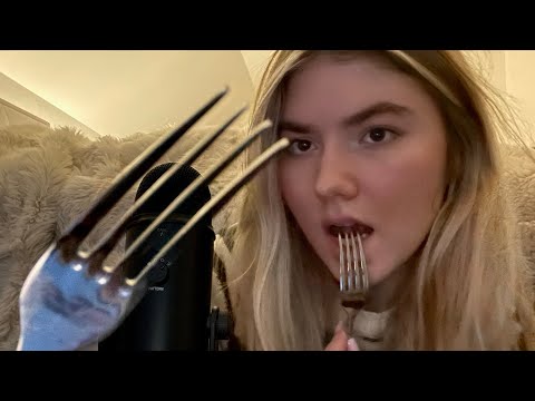 ASMR- Scratching your brain with a fork 🍴[English]