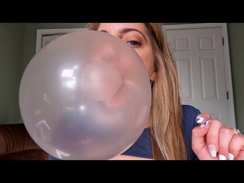 ASMR Gum Chewing *Huge Bubbles* - Part 1 🍬 Rambles