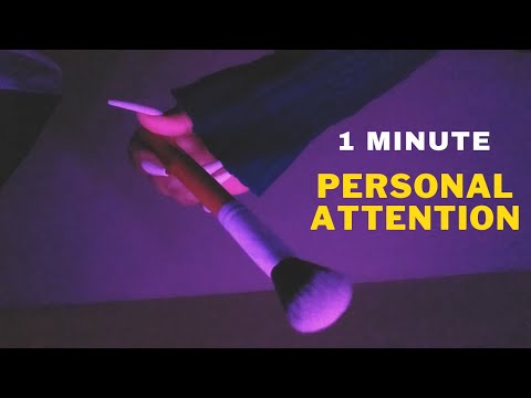 ASMR Lo-fi 1 Minute Personal Attention - Plucking, Face Brushing, Stippling, Scratching and Wiping