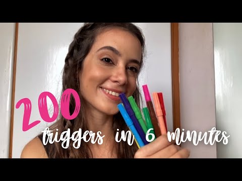 asmr 200 triggers in 6 minutes - special 200 subs ⭐️