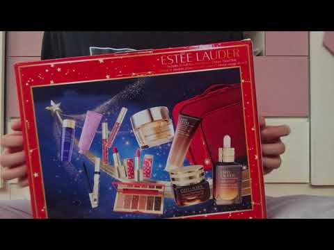Unboxing Estée Lauder 2023 Holiday Gift Box | ASMR