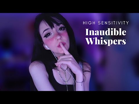 ASMR ☾ Hypnotic Whispers 💤 [high sensitivity mic, inaudible/ unintelligible whispering]