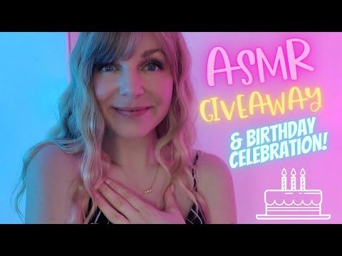 ASMR | 🎉GIVEAWAY & BIRTHDAY CELEBRATIONS (with Tingly Ear to Ear Whispers & Patreon Update ) 🎉