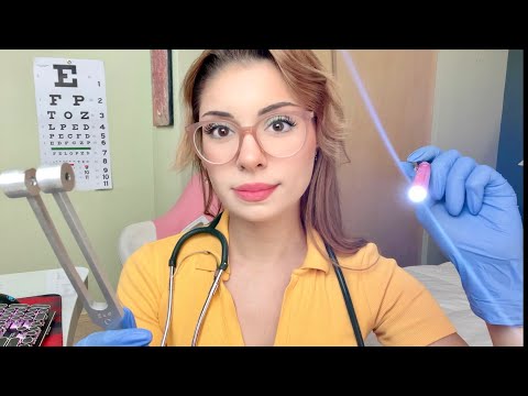 ASMR Fast & UNPREDICTABLE Nurse Exam In Bed Medical Exam Cranial Nerve, Eye, Ear, Personal Attention