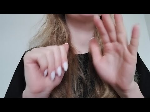 ASMR close up Hand Movements | dry hand sounds, tongue clicking, mouth sounds
