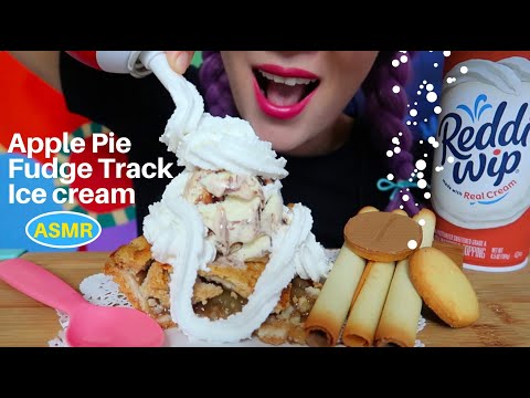 ASMR APPLE PIE+ICE CREAM, YOKU MOKU COOKIE | 애플파이+아이스크림, 요쿠모쿠 쿠키 |CURIE.ASMR