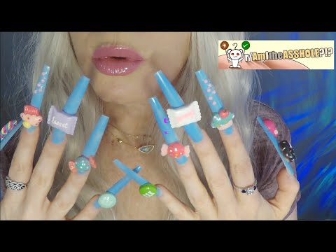 ASMR Gum Chewing, Crazy Long Nails, AITA Reddit Reactions | Whispered