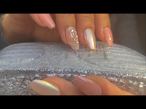 ASMR Fast Tap/Scratch on Jelly Shoes | *tingly textured thick rubbery plastic*